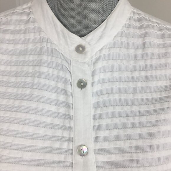 April Cornell Cotton Shirt Blouse sz S - White - Picture 3 of 8